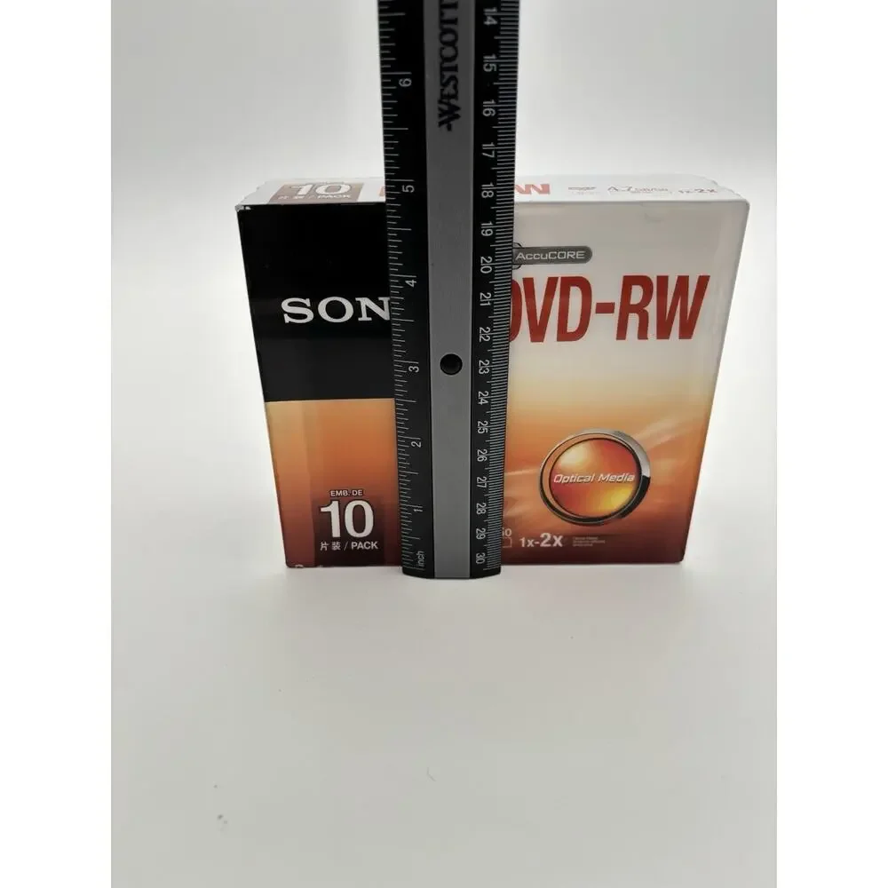 New. Sony DVD-RW Re-Recordable Discs 4.7GB Disc 10 Pack w Cases New. Sealed.